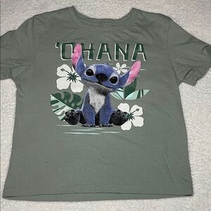 Ohana Stitch Graphic Kids T-Shirt - Sage Green